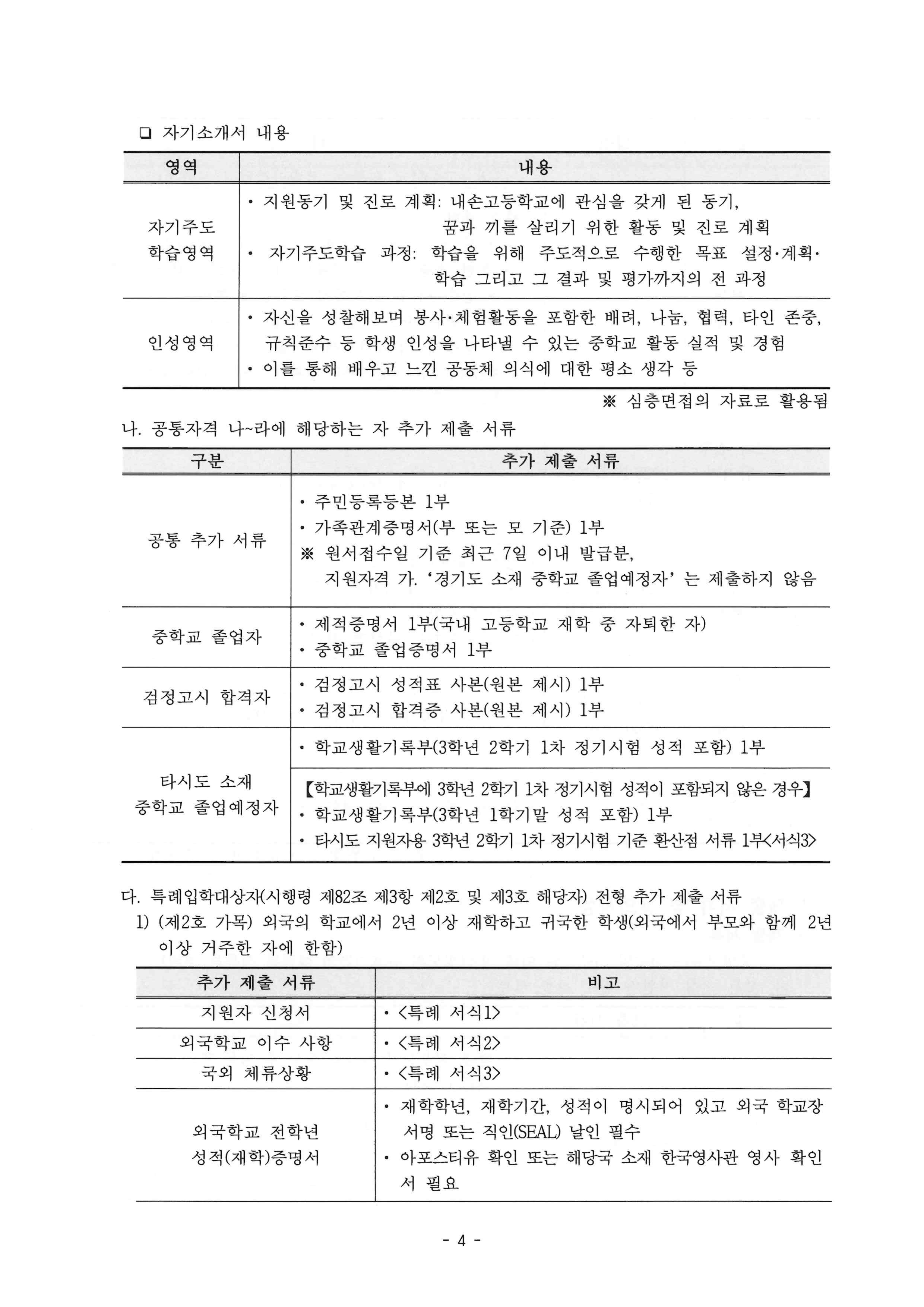 2027학년도 내손고등학교 신입생 입학 전형 요항(최종본)_4